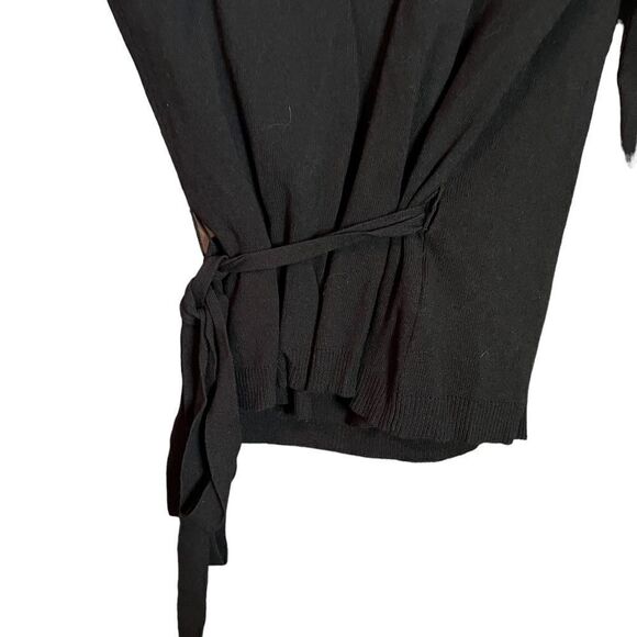Loft black knit wrap top. Size extra small - Picture 10 of 10
